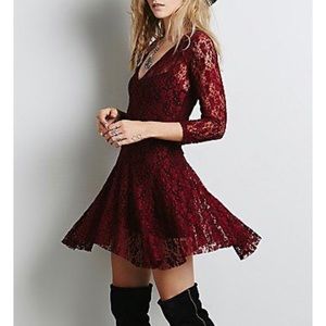 Free People Lace Skater Dress